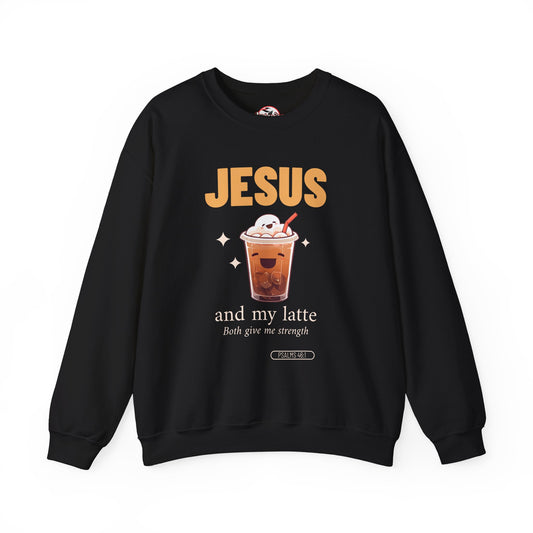 "Jesus and My Latte" Crewneck Sweatshirt