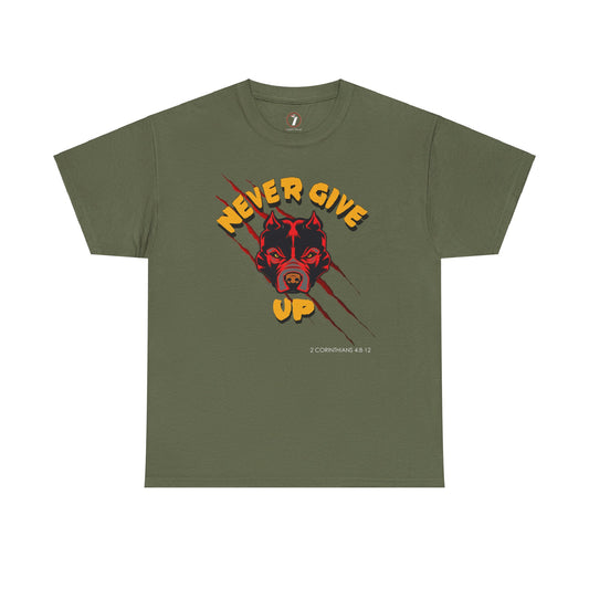 Never Give Up Unisex Heavy Cotton Tee