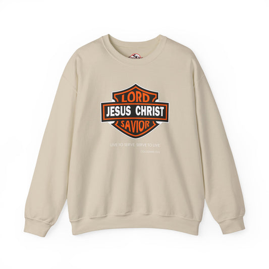 "Jesus Christ Lord and Savior" Motivational Crewneck Sweatshirt