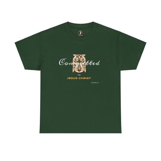 Committed to Jesus Christ Unisex Heavy Cotton Tee