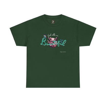 God Calls Me Beautiful Unisex Heavy Cotton Tee