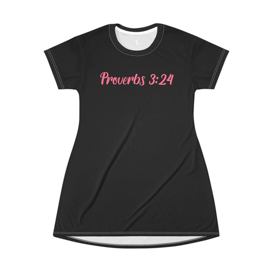 Proverbs 3:24 T-Shirt Dress
