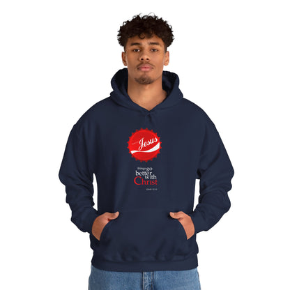 Things Go Better with Christ - Unisex Hooded Sweatshirt