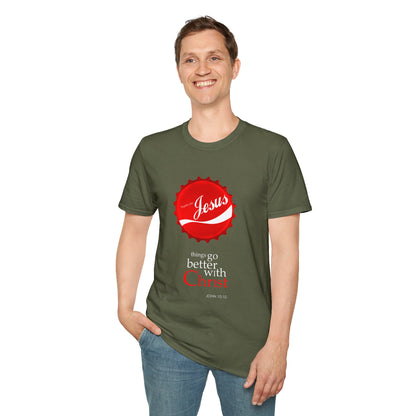 Faith-Inspired Unisex T-Shirt: 'Things Go Better with Christ'