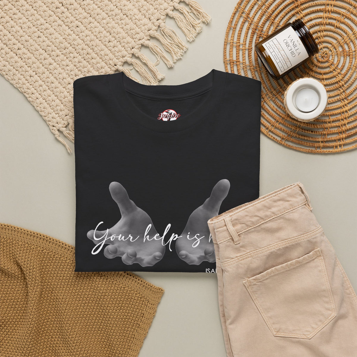 "Your Help Is Here" Women's Crewneck Graphic T-Shirt