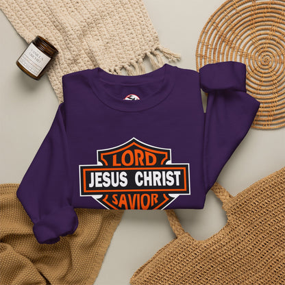 "Jesus Christ Lord and Savior" Motivational Crewneck Sweatshirt