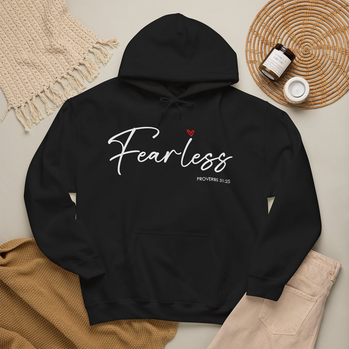 "Fearless" Inspirational Pullover Hoodie