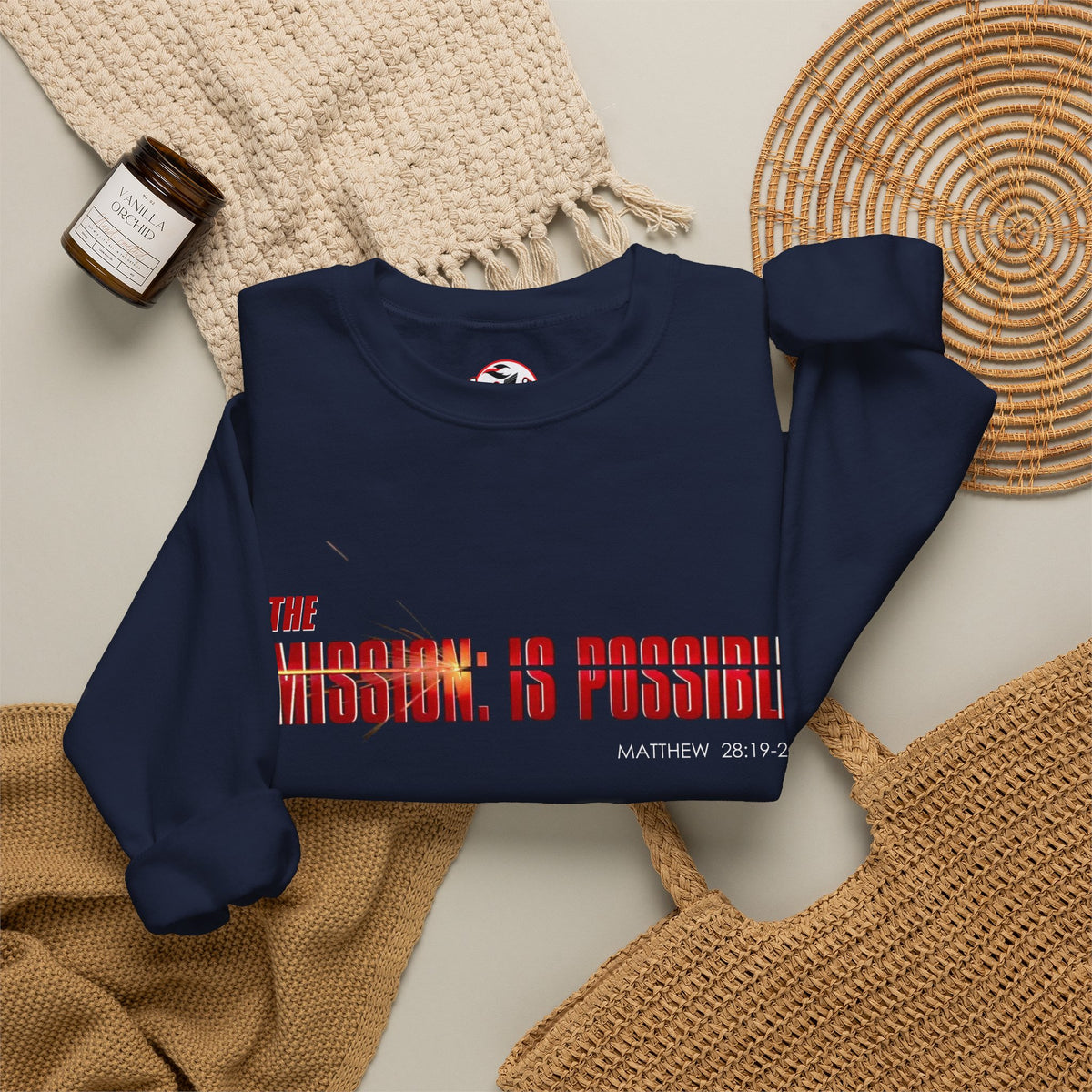 "The Mission is Possible" Motivational Crewneck Sweatshirt