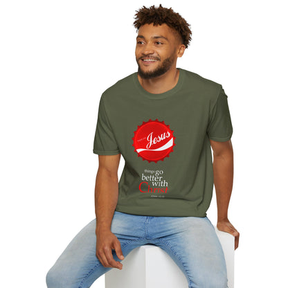 Faith-Inspired Unisex T-Shirt: 'Things Go Better with Christ'