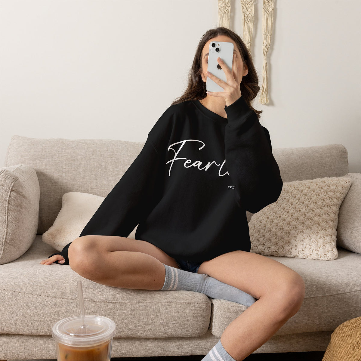 "Fearless" Inspirational Crewneck Sweatshirt — (Proverbs 31)