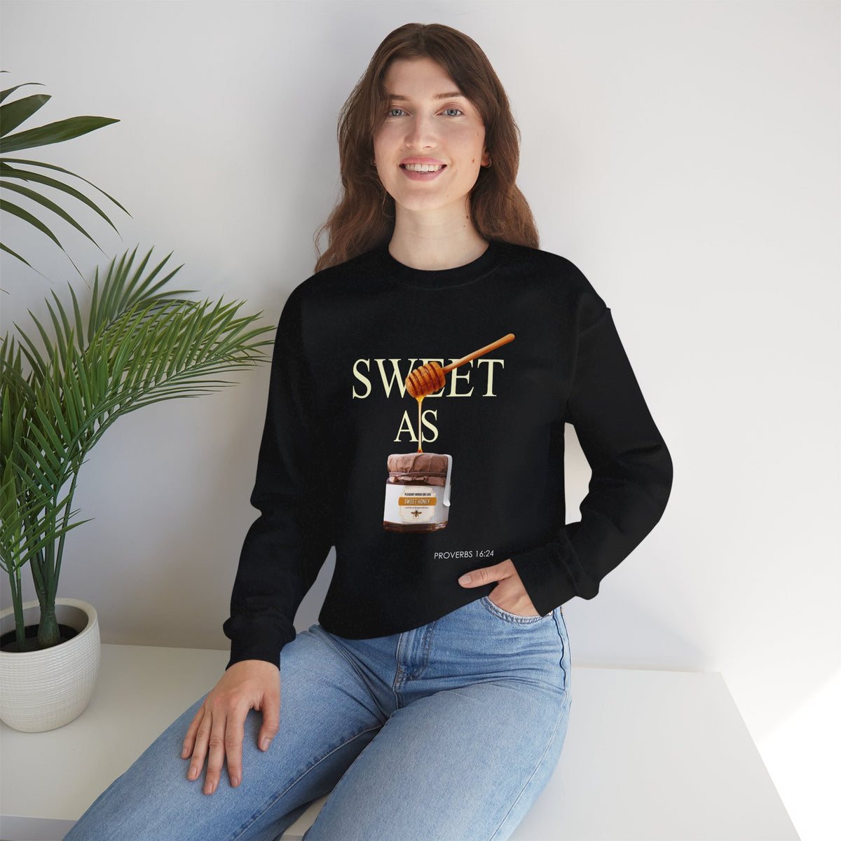 "Pleasant Words" Women's Inspirational Crewneck Sweatshirt