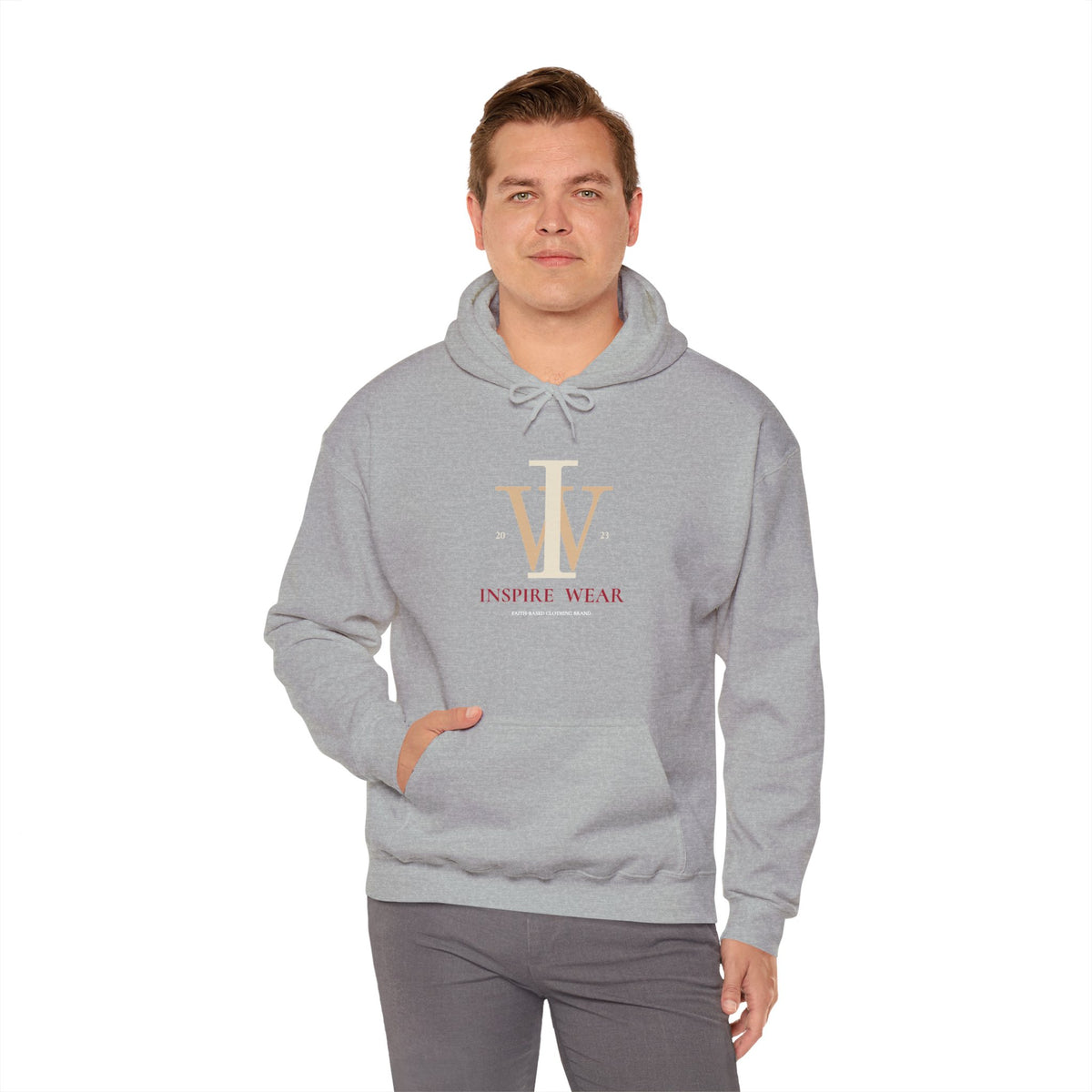 Inspire Wear IW Monogram Logo Pullover Hoodie