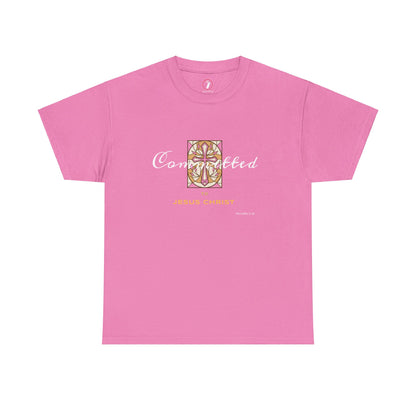 Committed to Jesus Christ Unisex Heavy Cotton Tee