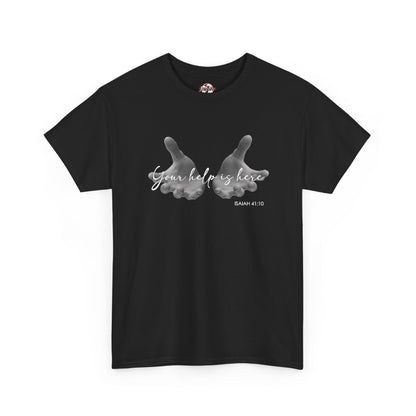 "Your Help Is Here" Women's Crewneck Graphic T-Shirt