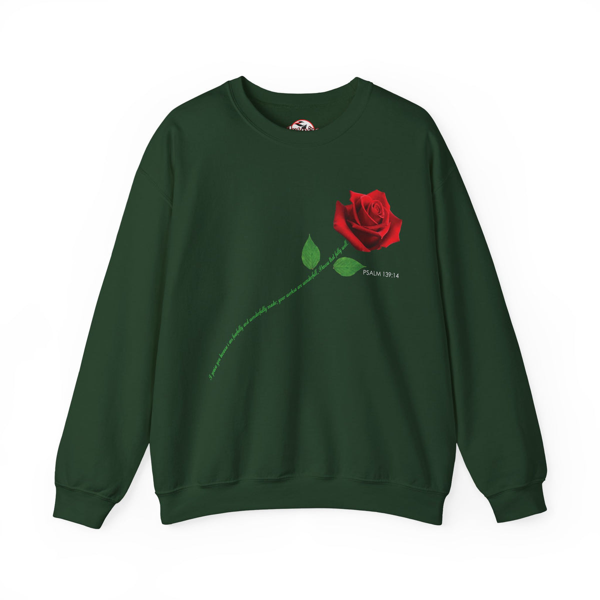 "Fearfully and Wonderfully Made" Rose Crewneck Sweatshirt