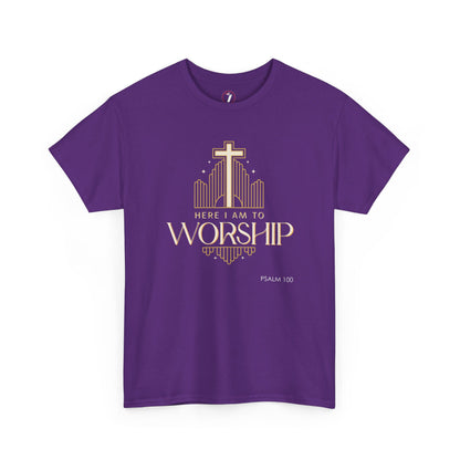 Here I am to Worship Unisex Heavy Cotton Tee