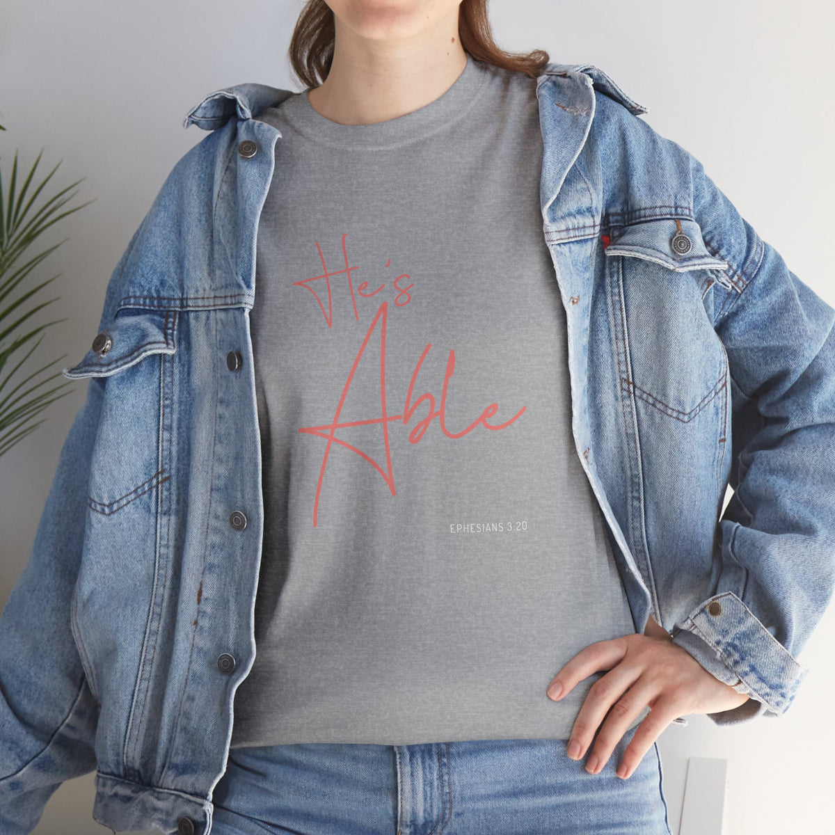 "He's Able" Women's Inspirational T-Shirt