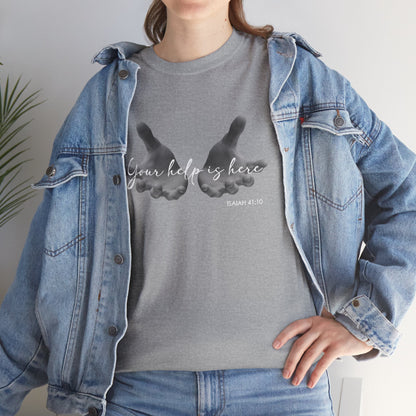 "Your Help Is Here" Women's Crewneck Graphic T-Shirt