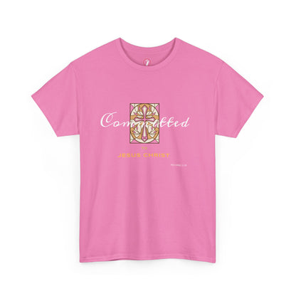 Committed to Jesus Christ Unisex Heavy Cotton Tee