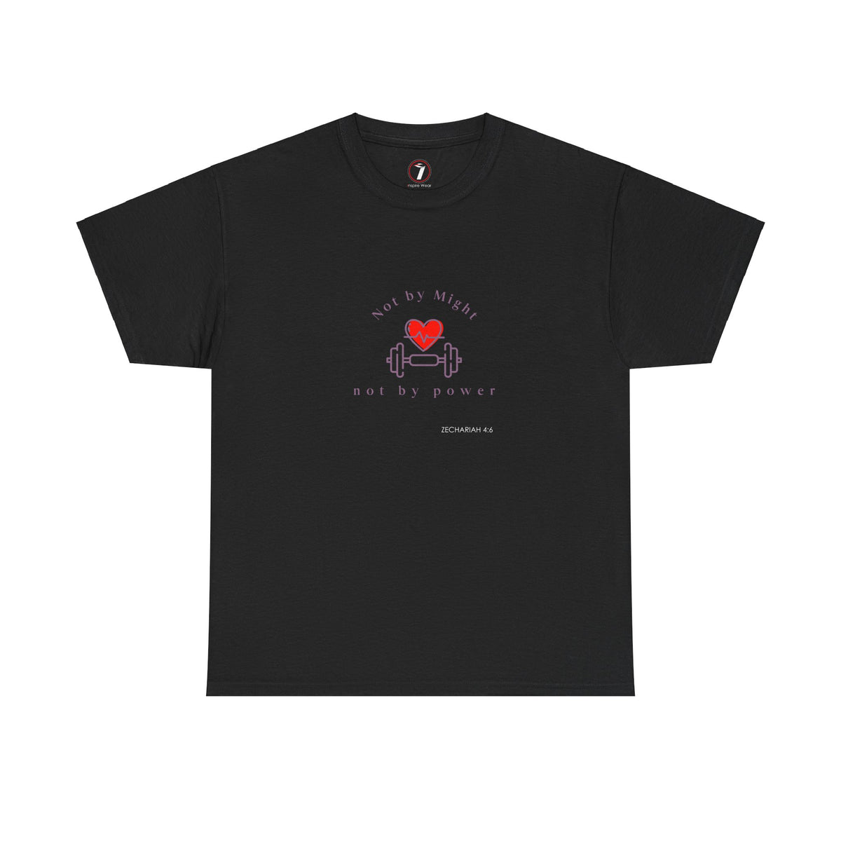 Not by Might Unisex Heavy Cotton Tee