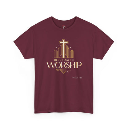 Here I am to Worship Unisex Heavy Cotton Tee