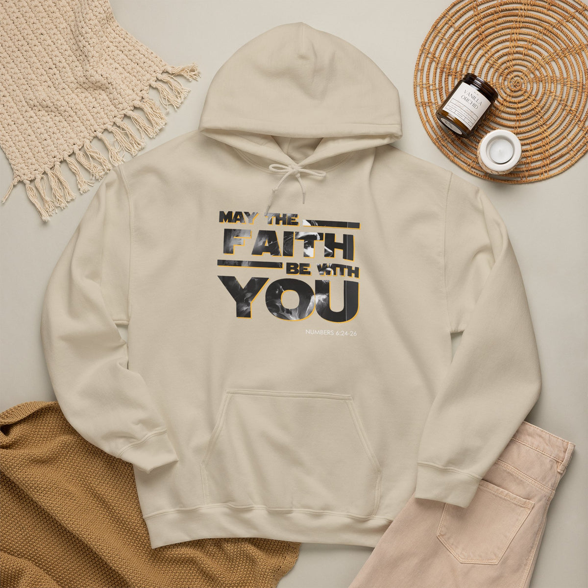 "May the Faith Be With You" Inspirational Pullover Hoodie