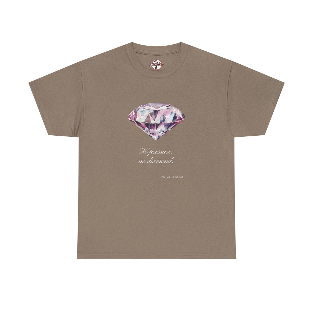 "No Pressure, No Diamond" Women's Inspirational Graphic T-Shirt
