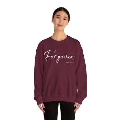"Forgiven" Inspirational Pullover Crewneck Sweatshirt