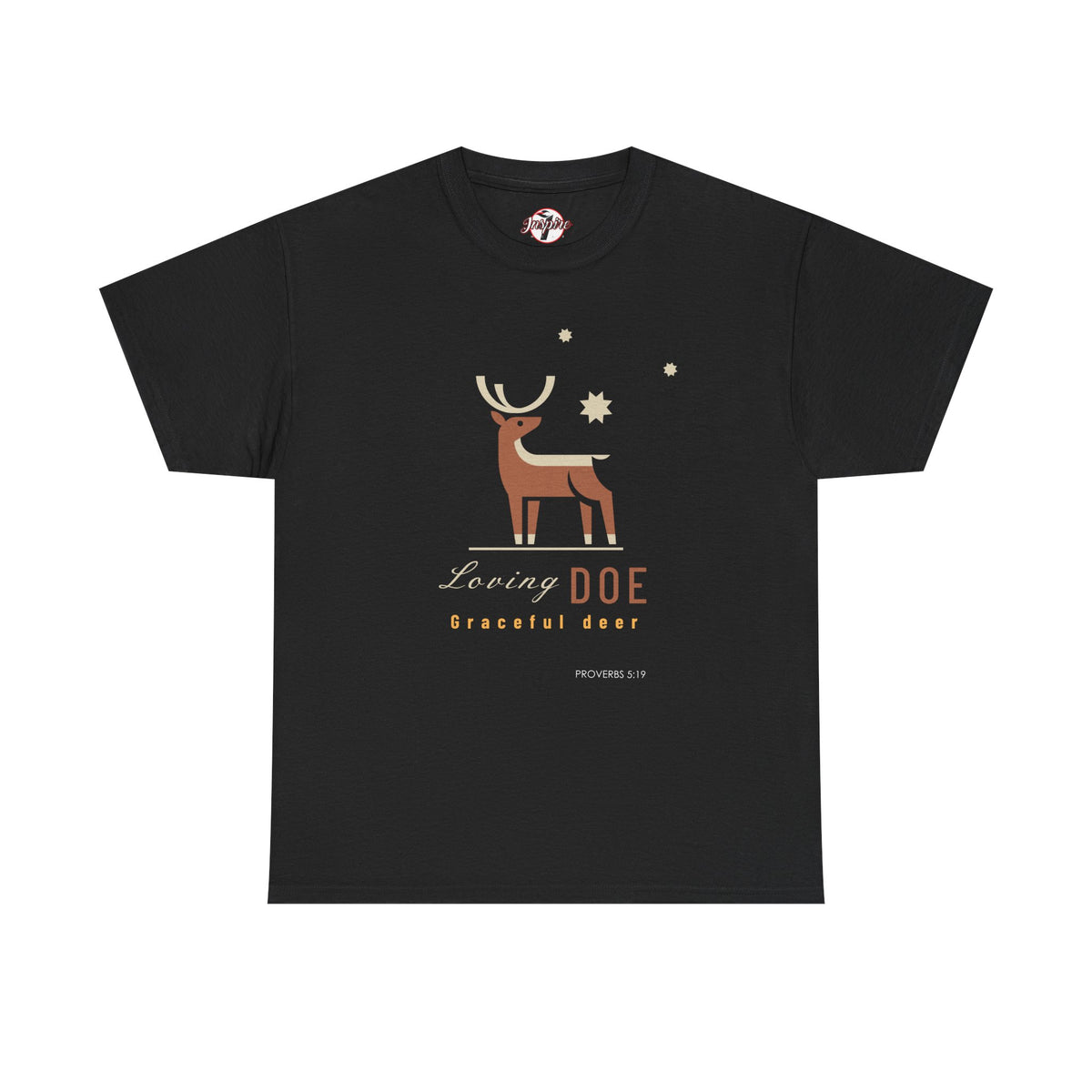 "Loving Doe Graceful Deer" Women's Inspirational Graphic T-Shirt