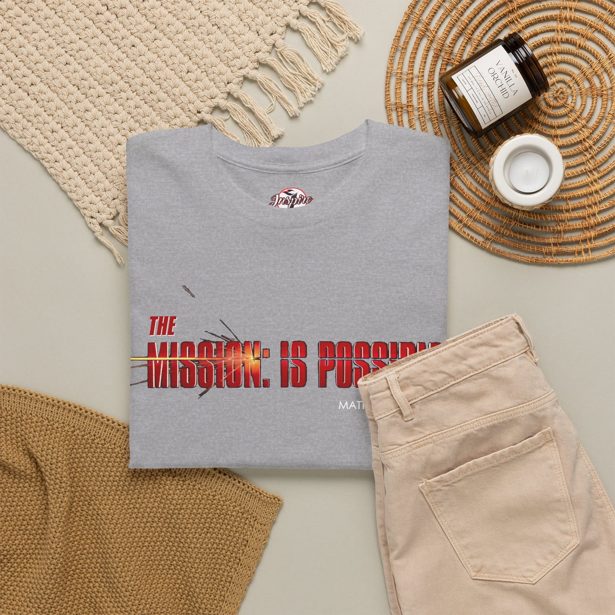 The Mission is Possible Motivational Unisex Graphic T-Shirt