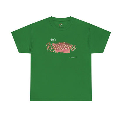 He's Righteous Unisex Heavy Cotton Tee