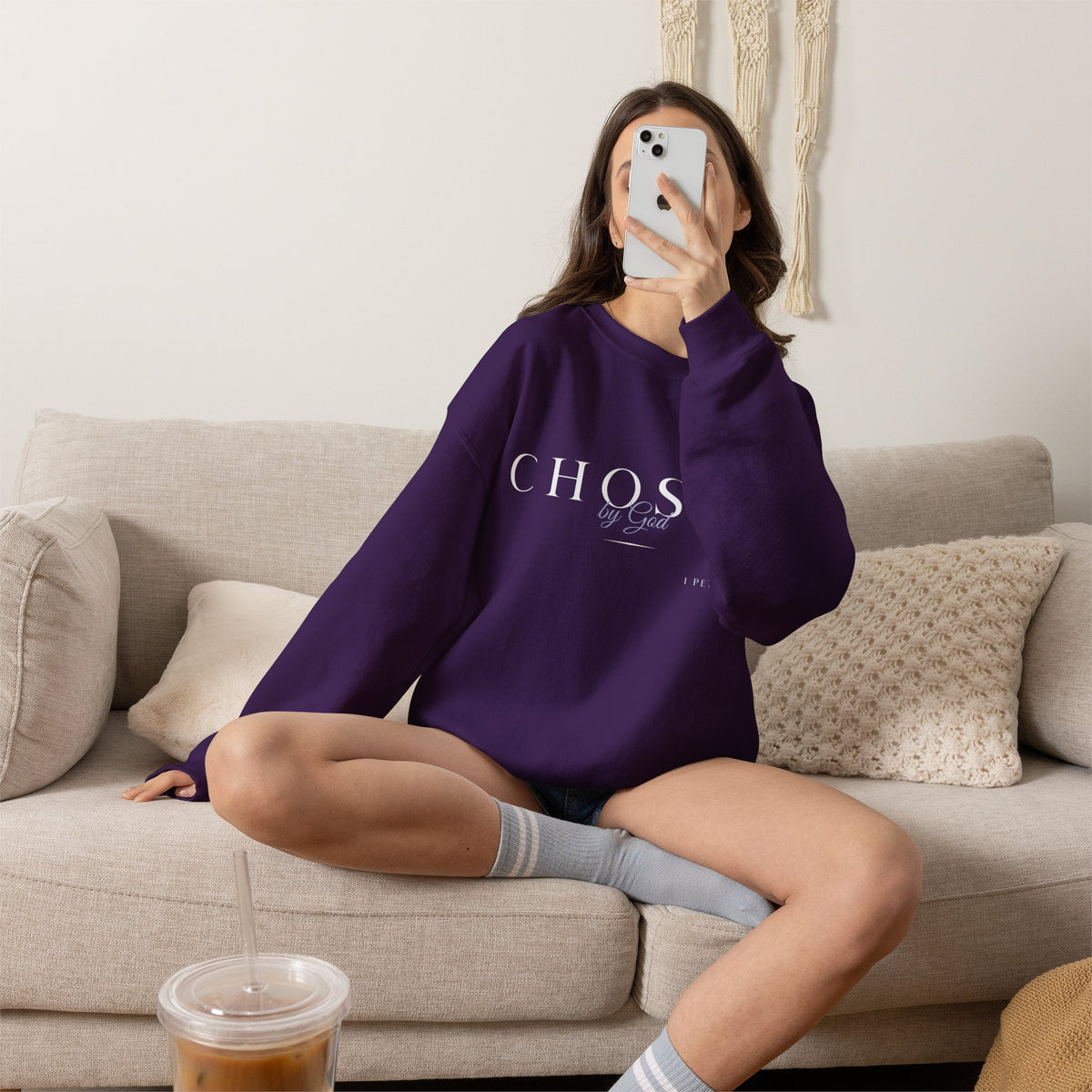 "Chosen by God" Inspirational Crewneck Sweatshirt