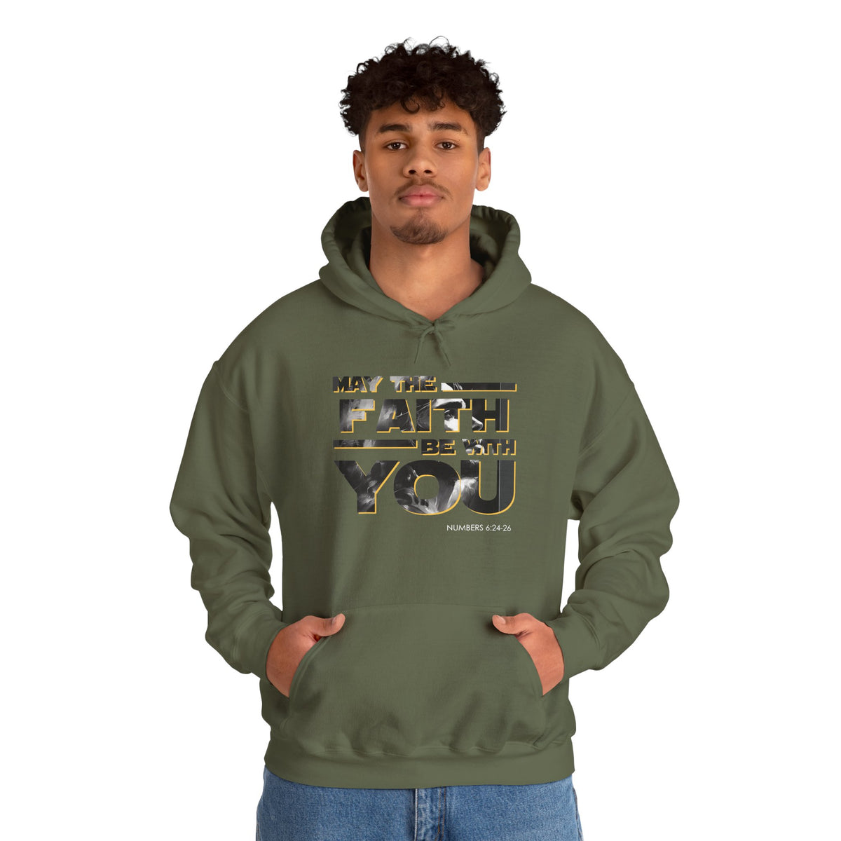 "May the Faith Be With You" Inspirational Pullover Hoodie