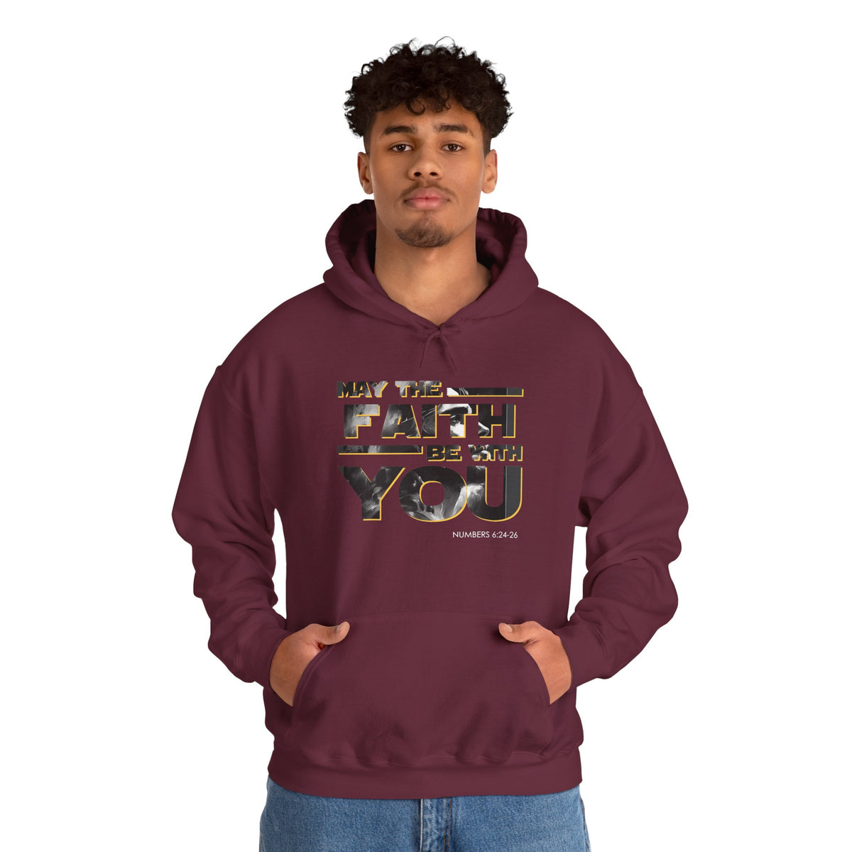 "May the Faith Be With You" Inspirational Pullover Hoodie