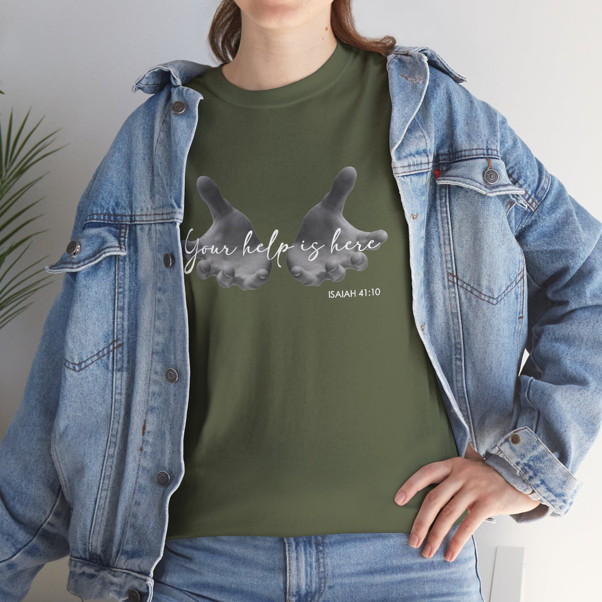 "Your Help Is Here" Women's Crewneck Graphic T-Shirt