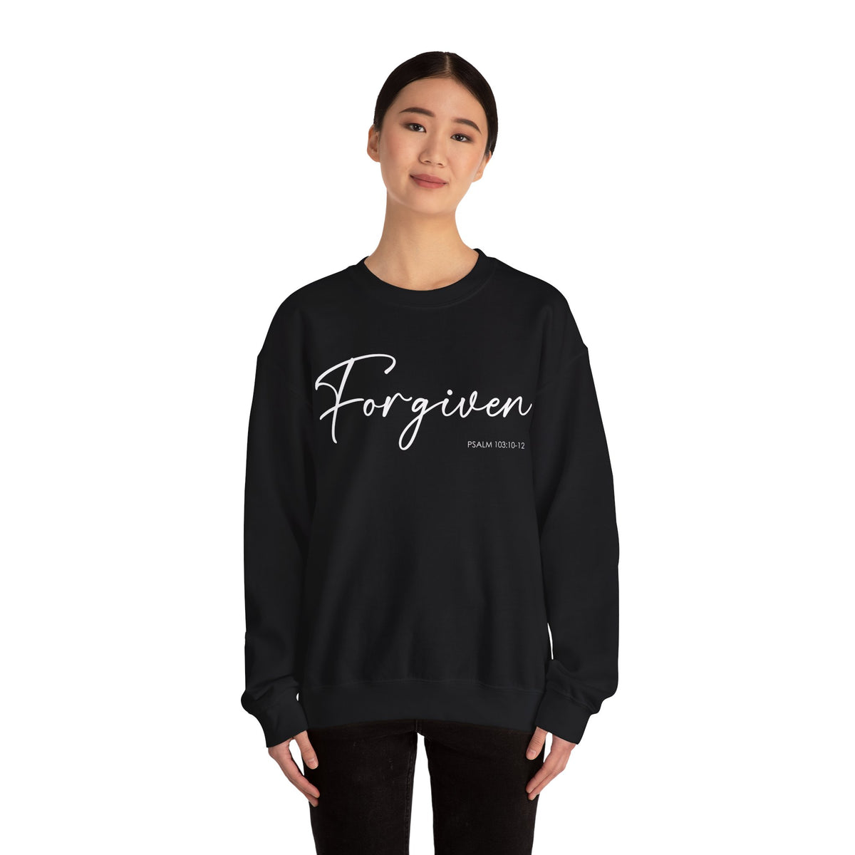 "Forgiven" Inspirational Pullover Crewneck Sweatshirt