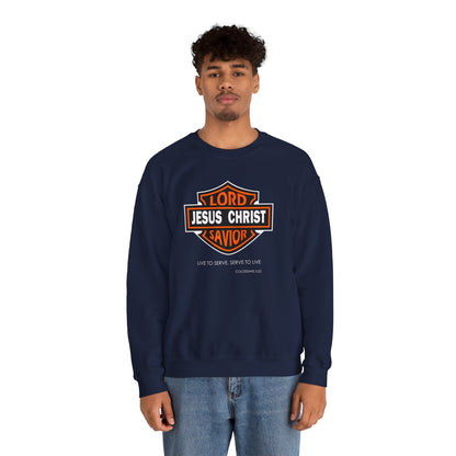 "Jesus Christ Lord and Savior" Motivational Crewneck Sweatshirt