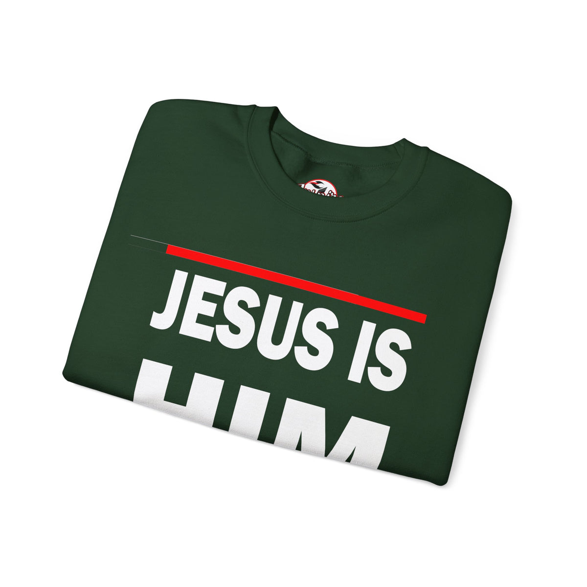 "Jesus Is Him" Inspirational Crewneck Sweatshirt