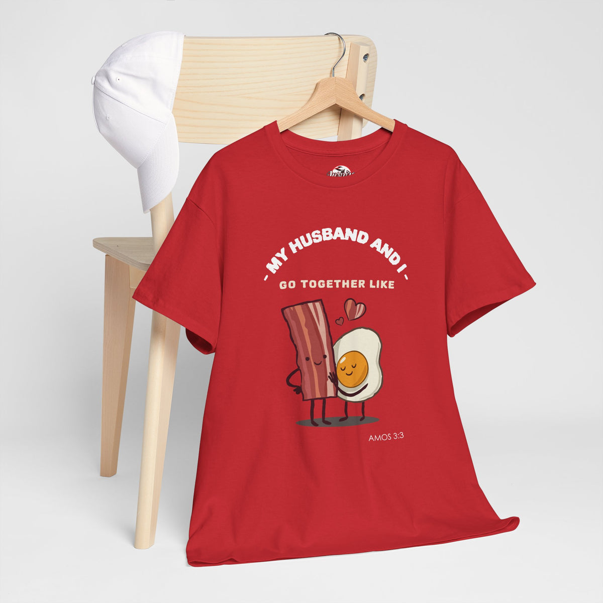 "My Husband and I Go Together Like Bacon & Eggs" Couple Breakfast Graphic Tee