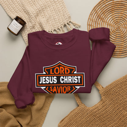 "Jesus Christ Lord and Savior" Motivational Crewneck Sweatshirt