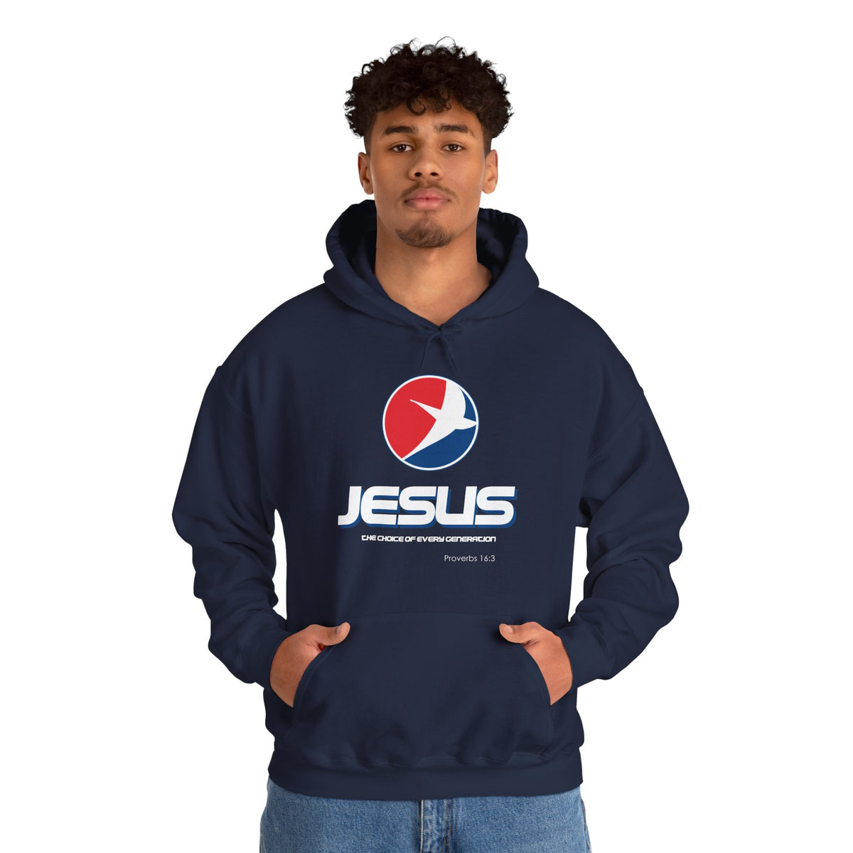 Jesus The Choice Logo Hoodie — Unisex Faith Pullover Hoodie