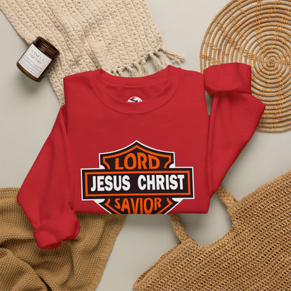 "Jesus Christ Lord and Savior" Motivational Crewneck Sweatshirt