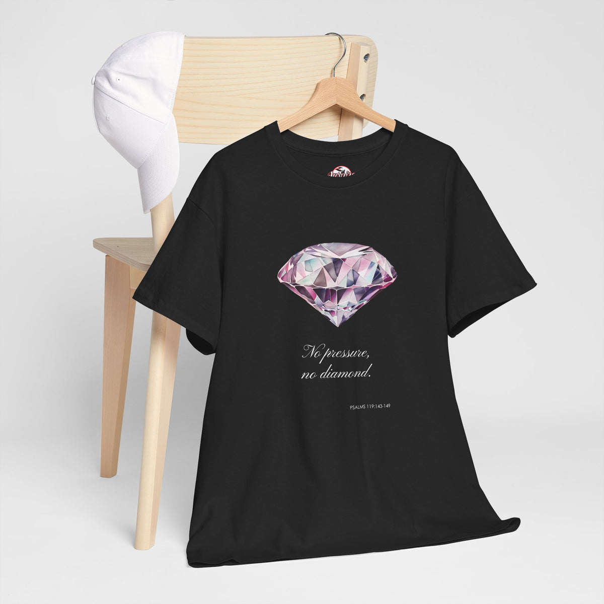 "No Pressure, No Diamond" Women's Inspirational Graphic T-Shirt