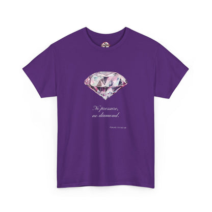 "No Pressure, No Diamond" Women's Inspirational Graphic T-Shirt