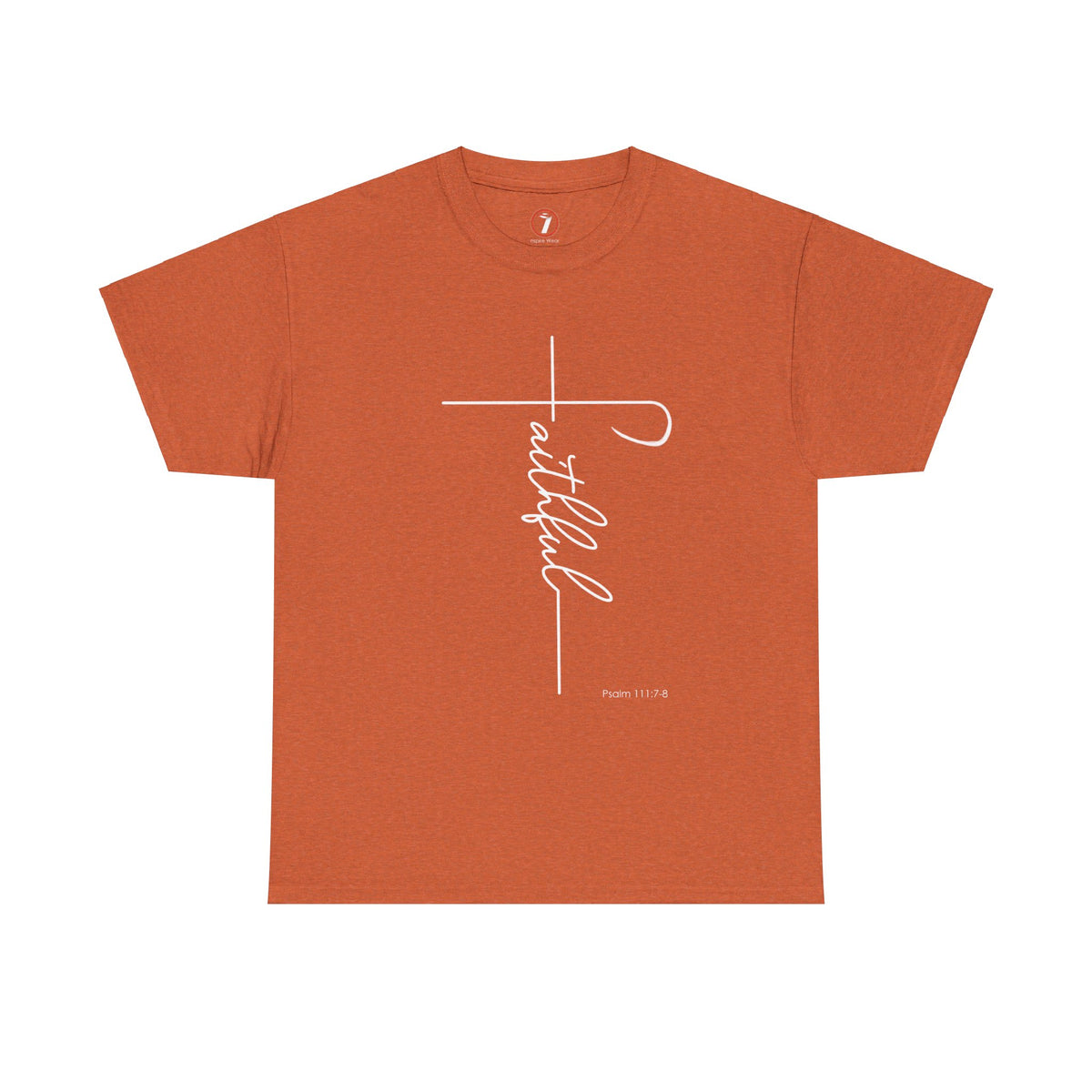 Faithful Fancy Script Unisex Heavy Cotton Tee
