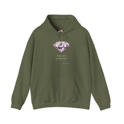 "No Pressure, no Diamond" Women's Heavy Blend™ Hooded Sweatshirt