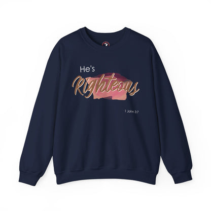 He's Righteous Unisex Heavy Blend™ Crewneck Sweatshirt