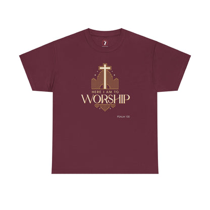 Here I am to Worship Unisex Heavy Cotton Tee