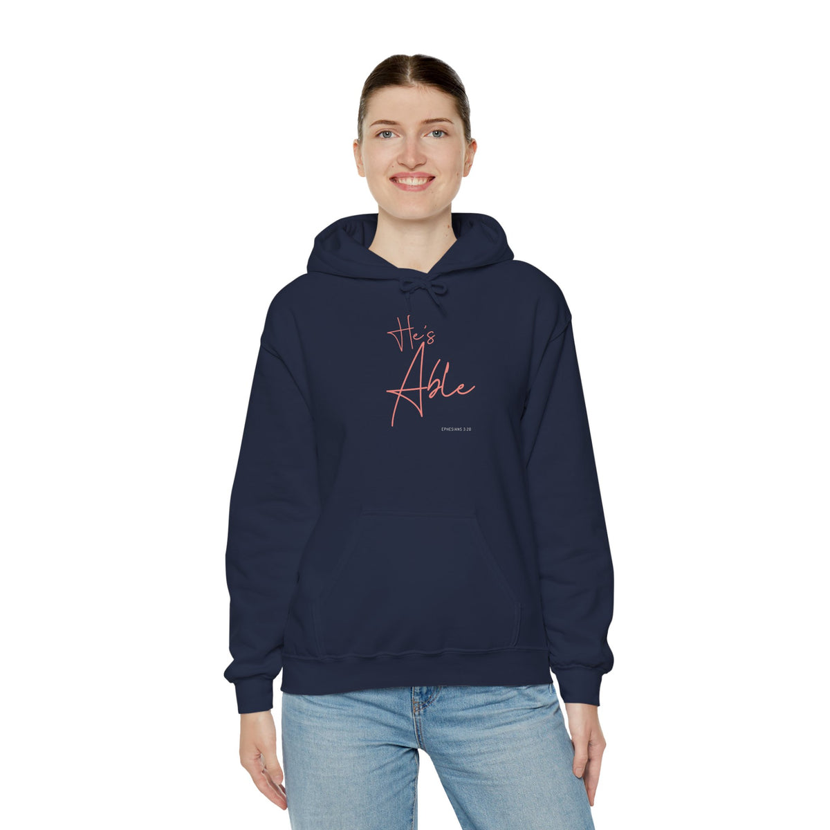 "He’s Able" Faith-Inspired Women's Pullover Hoodie