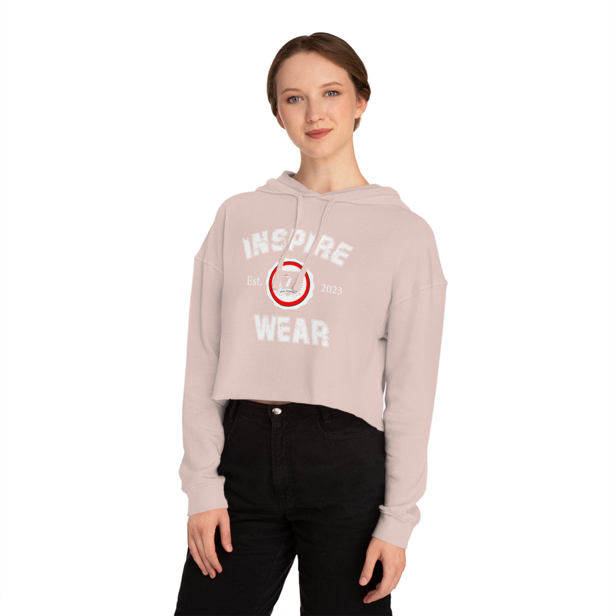 Inspire Wear Women’s Cropped Hooded Sweatshirt
